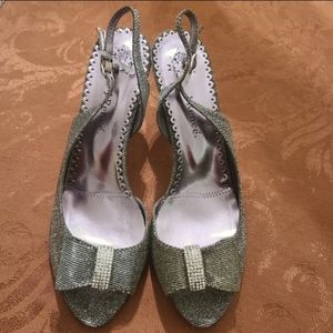 J. Renee Open-Toe High-Heel Slingback